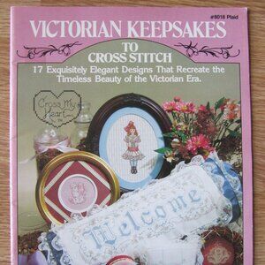 Victorian Keepsakes To Cross Stitch Booklet #8018 17 Elegant Designs 1985